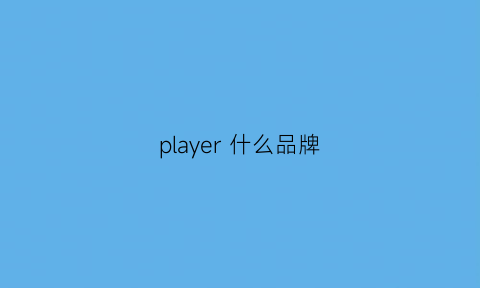 player 什么品牌